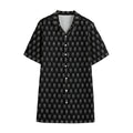 Rock And Roll Hand Symbol Pattern Print Cotton Hawaiian Shirt