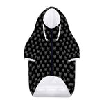 Rock And Roll Hand Symbol Pattern Print Dog Zip Up Hoodie