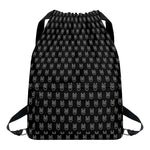 Rock And Roll Hand Symbol Pattern Print Drawstring Backpack