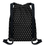 Rock And Roll Hand Symbol Pattern Print Drawstring Backpack