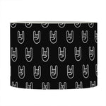 Rock And Roll Hand Symbol Pattern Print Drum Lamp Shade