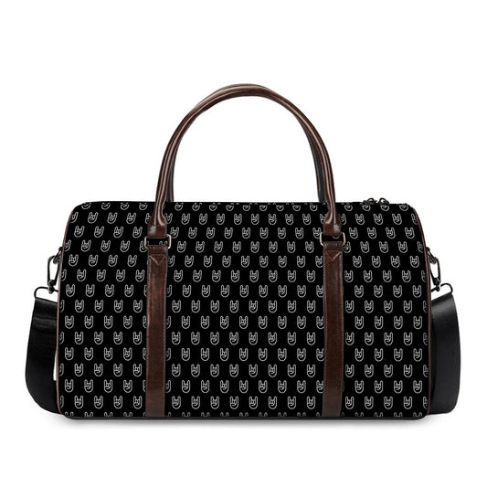 Rock And Roll Hand Symbol Pattern Print Duffle Bag
