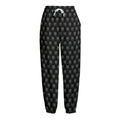 Rock And Roll Hand Symbol Pattern Print Fleece Lined Knit Pants