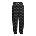 Rock And Roll Hand Symbol Pattern Print Fleece Lined Knit Pants