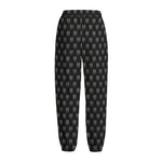 Rock And Roll Hand Symbol Pattern Print Fleece Lined Knit Pants