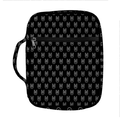 Rock And Roll Hand Symbol Pattern Print Front Pocket Bible Bag