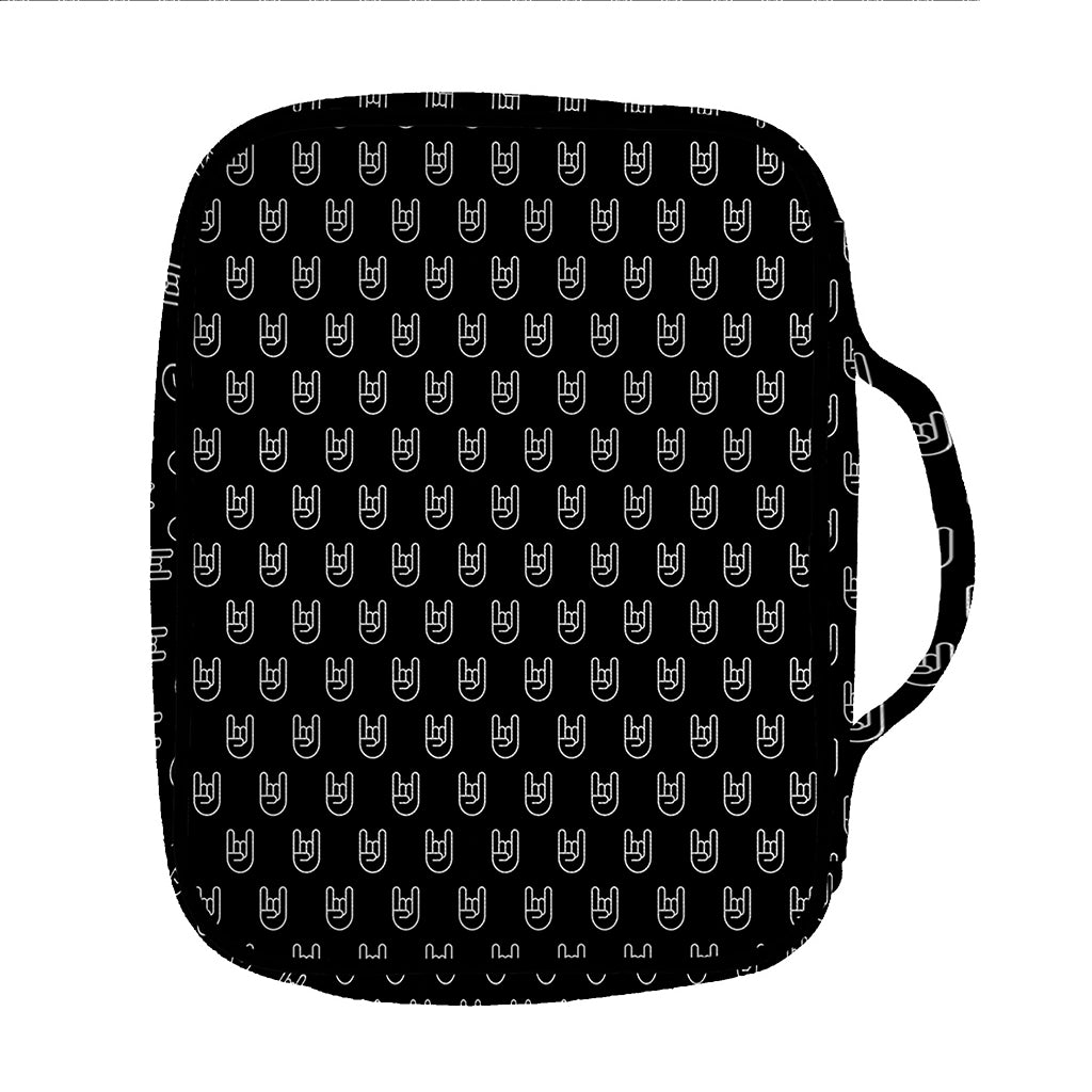 Rock And Roll Hand Symbol Pattern Print Front Pocket Bible Bag