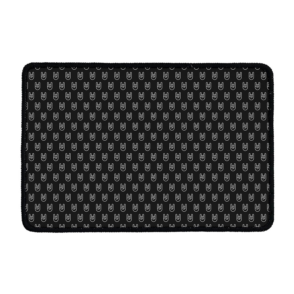 Rock And Roll Hand Symbol Pattern Print Kitchen Mat