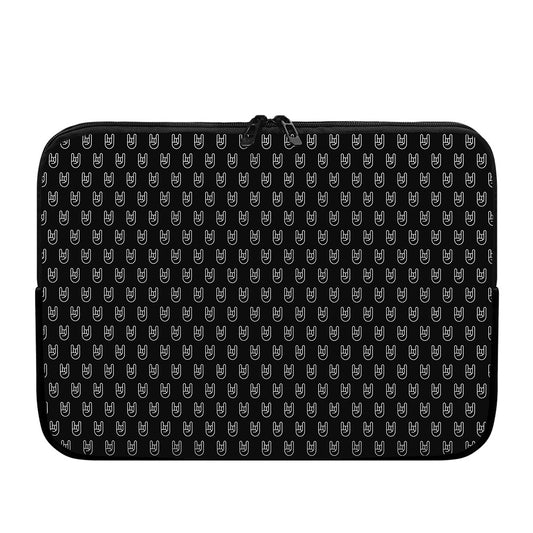Rock And Roll Hand Symbol Pattern Print Laptop Sleeve