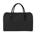 Rock And Roll Hand Symbol Pattern Print Leather Duffel Bag