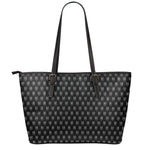Rock And Roll Hand Symbol Pattern Print Leather Tote Bag