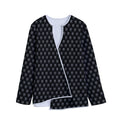 Rock And Roll Hand Symbol Pattern Print Long Sleeve Short Coat