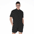 Rock And Roll Hand Symbol Pattern Print Men's Romper