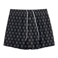 Rock And Roll Hand Symbol Pattern Print Mesh Shorts
