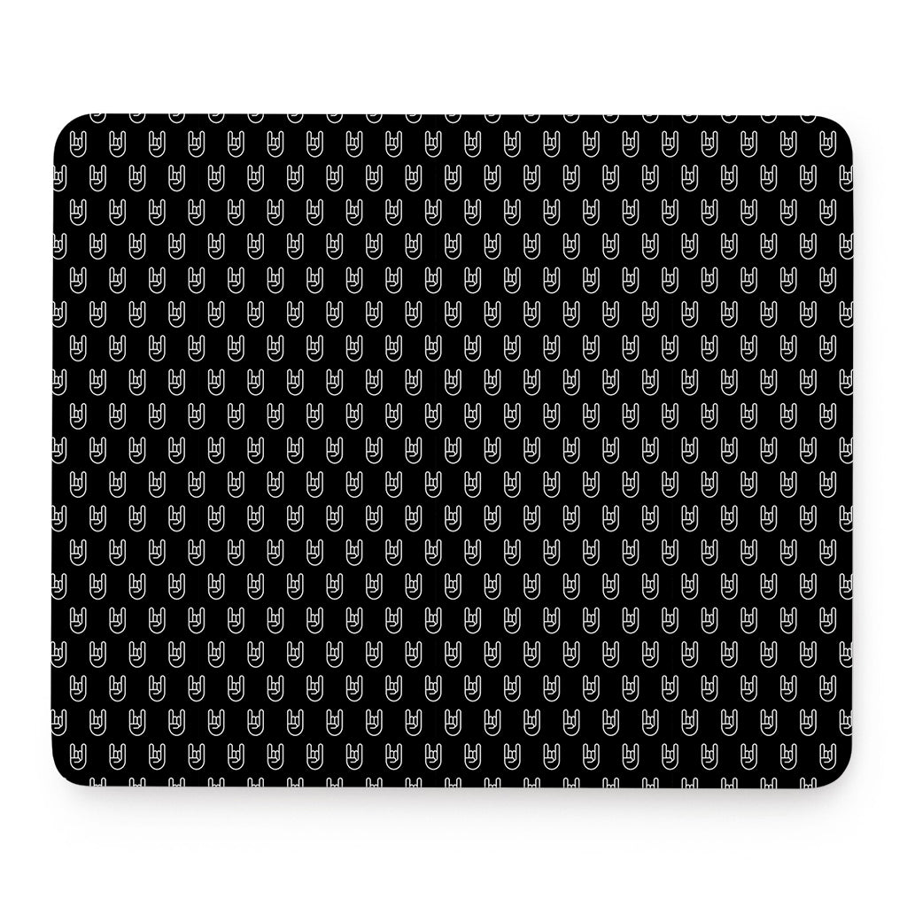 Rock And Roll Hand Symbol Pattern Print Mouse Pad