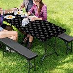Rock And Roll Hand Symbol Pattern Print Picnic Table Cover