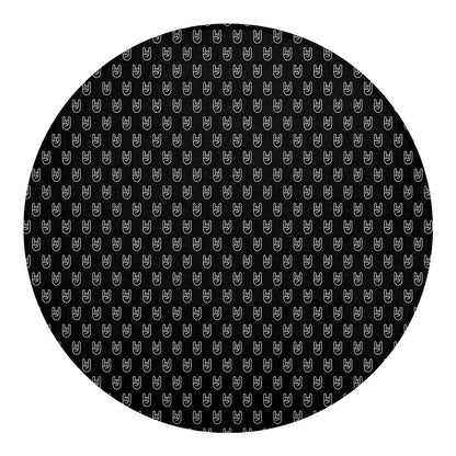 Rock And Roll Hand Symbol Pattern Print Round Blanket