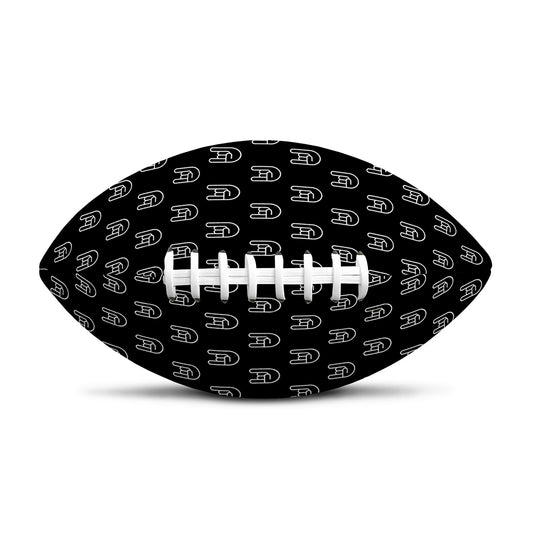 Rock And Roll Hand Symbol Pattern Print Rugby Ball