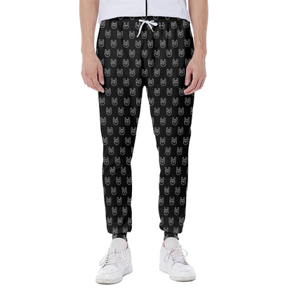 Rock And Roll Hand Symbol Pattern Print Scuba Joggers