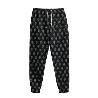 Rock And Roll Hand Symbol Pattern Print Sweatpants