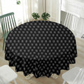Rock And Roll Hand Symbol Pattern Print Waterproof Round Tablecloth