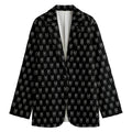 Rock And Roll Hand Symbol Pattern Print Women's Blazer