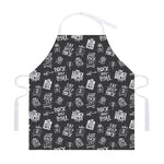 Rock And Roll Music Pattern Print Adjustable Apron