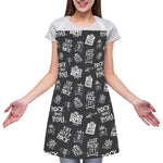 Rock And Roll Music Pattern Print Adjustable Apron
