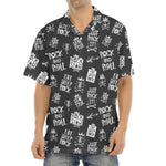 Rock And Roll Music Pattern Print Aloha Shirt
