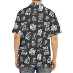 Rock And Roll Music Pattern Print Aloha Shirt