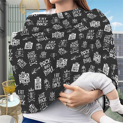 Rock And Roll Music Pattern Print Baby Seat Cover