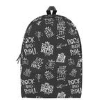 Rock And Roll Music Pattern Print Backpack