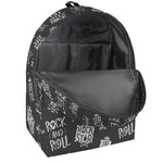 Rock And Roll Music Pattern Print Backpack