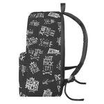 Rock And Roll Music Pattern Print Backpack