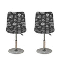 Rock And Roll Music Pattern Print Bar Stool Covers