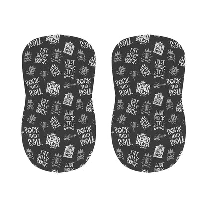 Rock And Roll Music Pattern Print Bar Stool Covers