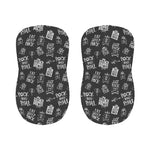 Rock And Roll Music Pattern Print Bar Stool Covers