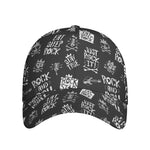 Rock And Roll Music Pattern Print Baseball Cap