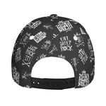 Rock And Roll Music Pattern Print Baseball Cap