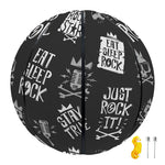 Rock And Roll Music Pattern Print Basketball