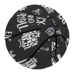 Rock And Roll Music Pattern Print Basketball