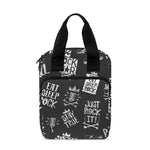 Rock And Roll Music Pattern Print Bible Tote Bag