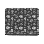 Rock And Roll Music Pattern Print Bifold Wallet