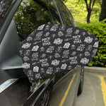 Rock And Roll Music Pattern Print Car Side Mirror Covers