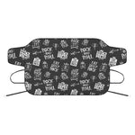 Rock And Roll Music Pattern Print Car Windshield Snow Cover