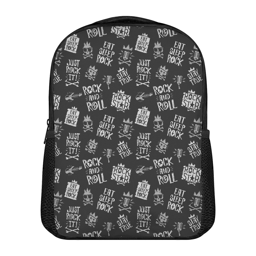 Rock And Roll Music Pattern Print Casual Backpack