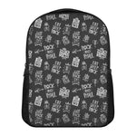 Rock And Roll Music Pattern Print Casual Backpack