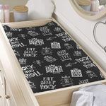Rock And Roll Music Pattern Print Changing Pad Cover