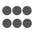Rock And Roll Music Pattern Print Coaster Set