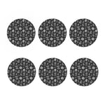 Rock And Roll Music Pattern Print Coaster Set
